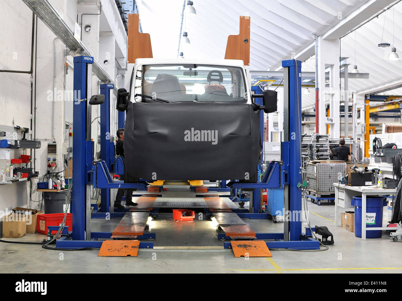 Motorhome manufacturing in a factory Stock Photo Alamy