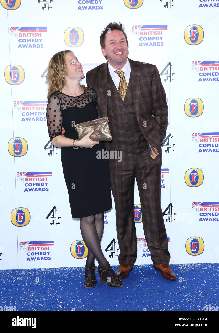 The British Comedy Awards 2013 held at Fountain Studios Arrivals Featuring Lee Mack,Tara