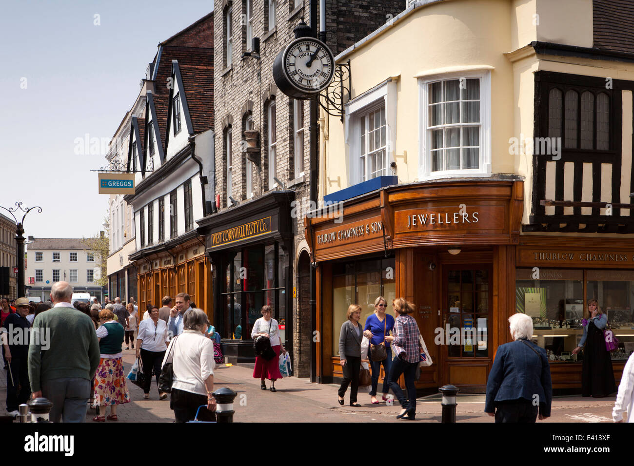 UK England, Suffolk, Bury St Edmunds, Abbeygate Street Stock Photo Alamy