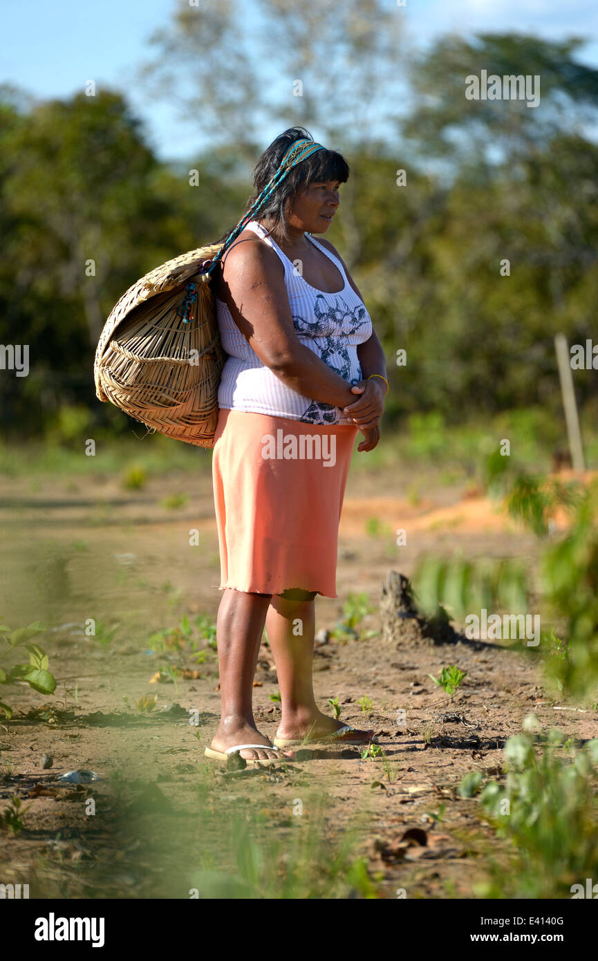 Brazil, Mato Grosso, Primavera do Leste, Nova Vida, XavantesAmerindian