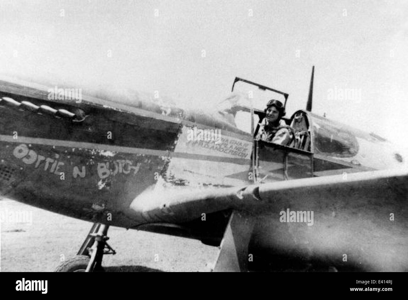 20 - Maj. Marv Lubner in P-51C Stock Photo