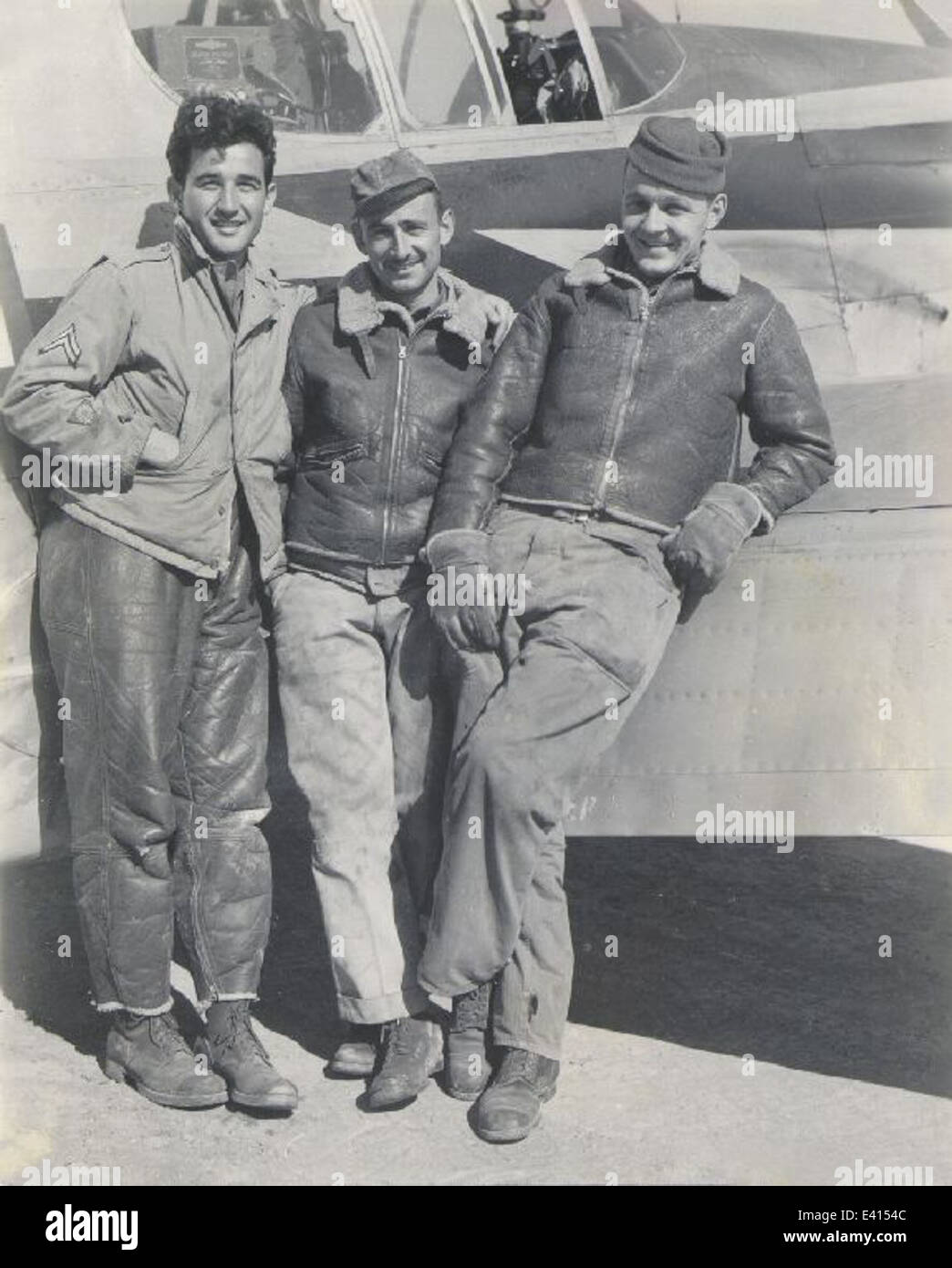 5 - Fred Santa,Sgt H. Rosenberg,Cpl William Losch Stock Photo