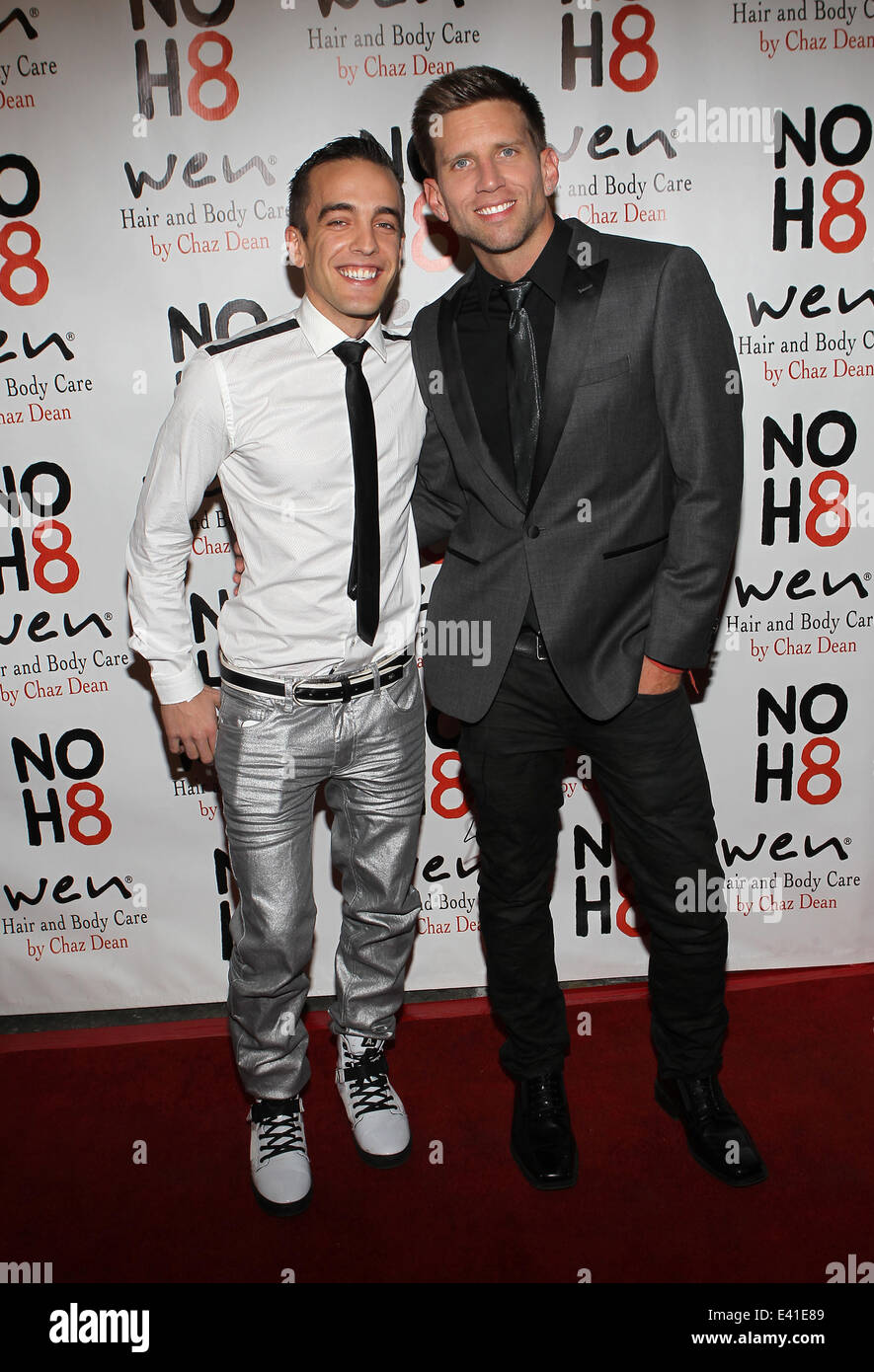 NOH8 Campaign's 5th Annual Anniversary Celebration At Avalon  Featuring: Adam Bouska,Jeff Parshley Where: Hollywood, California, United States When: 15 Dec 2013 Stock Photo