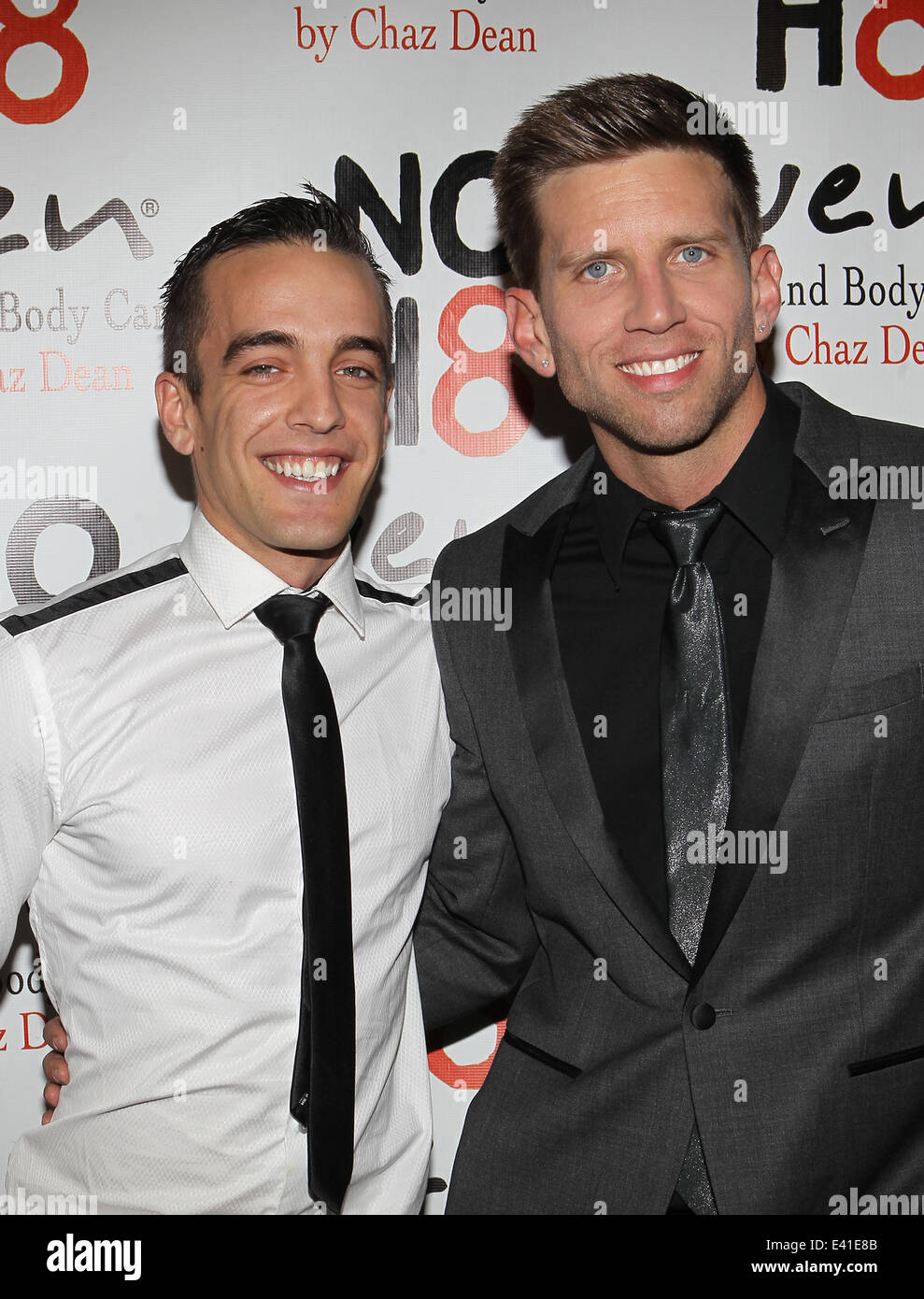 NOH8 Campaign's 5th Annual Anniversary Celebration At Avalon  Featuring: Adam Bouska,Jeff Parshley Where: Hollywood, California, United States When: 15 Dec 2013 Stock Photo
