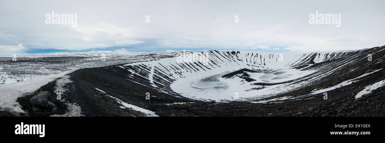 Crater of Hverfjall Stock Photo