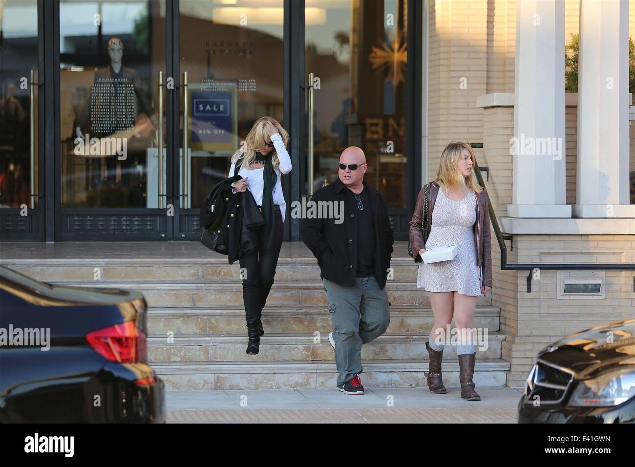 Michael Chiklis and family leave Barney's new York in Beverly Hills  Featuring: Michael Chiklis Where: Los Angeles, California, United States When: 21 Dec 2013 Stock Photo