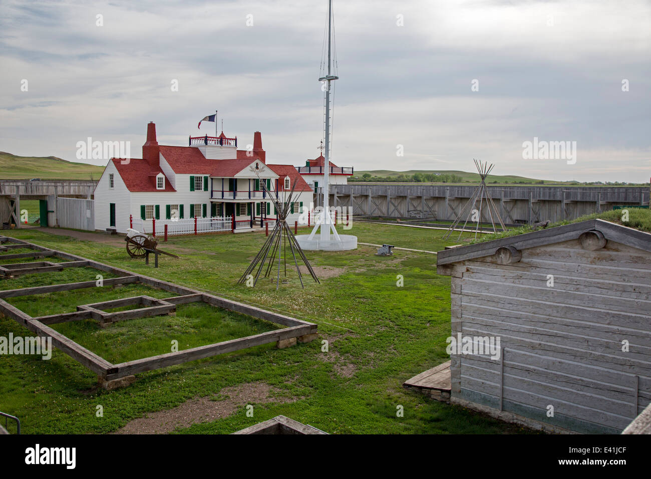 Fort Union Trading Post National Historic Site. Stock Photo