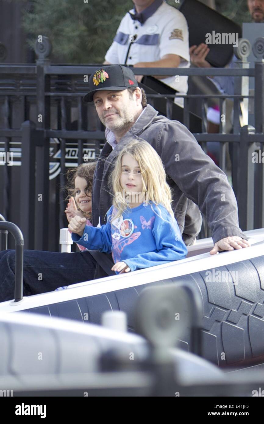 Vince Vaughn spends the day with his family at Disneyland Featuring