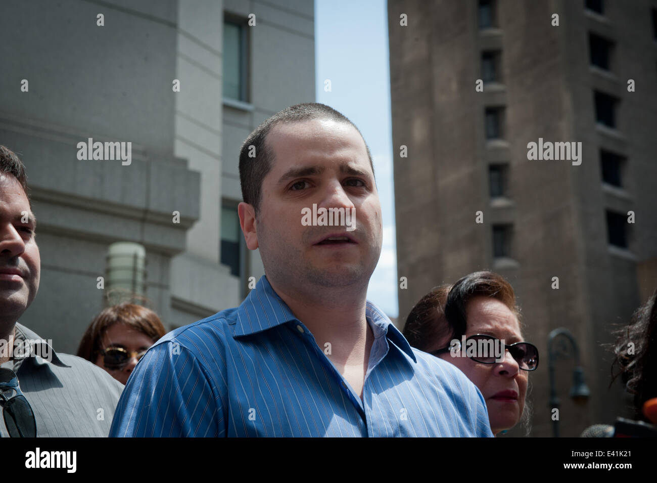 Manhattan, New York, USA. 1st July, 2014. GILBERTO VALLE, the so called ''cannibal cop'' speaks