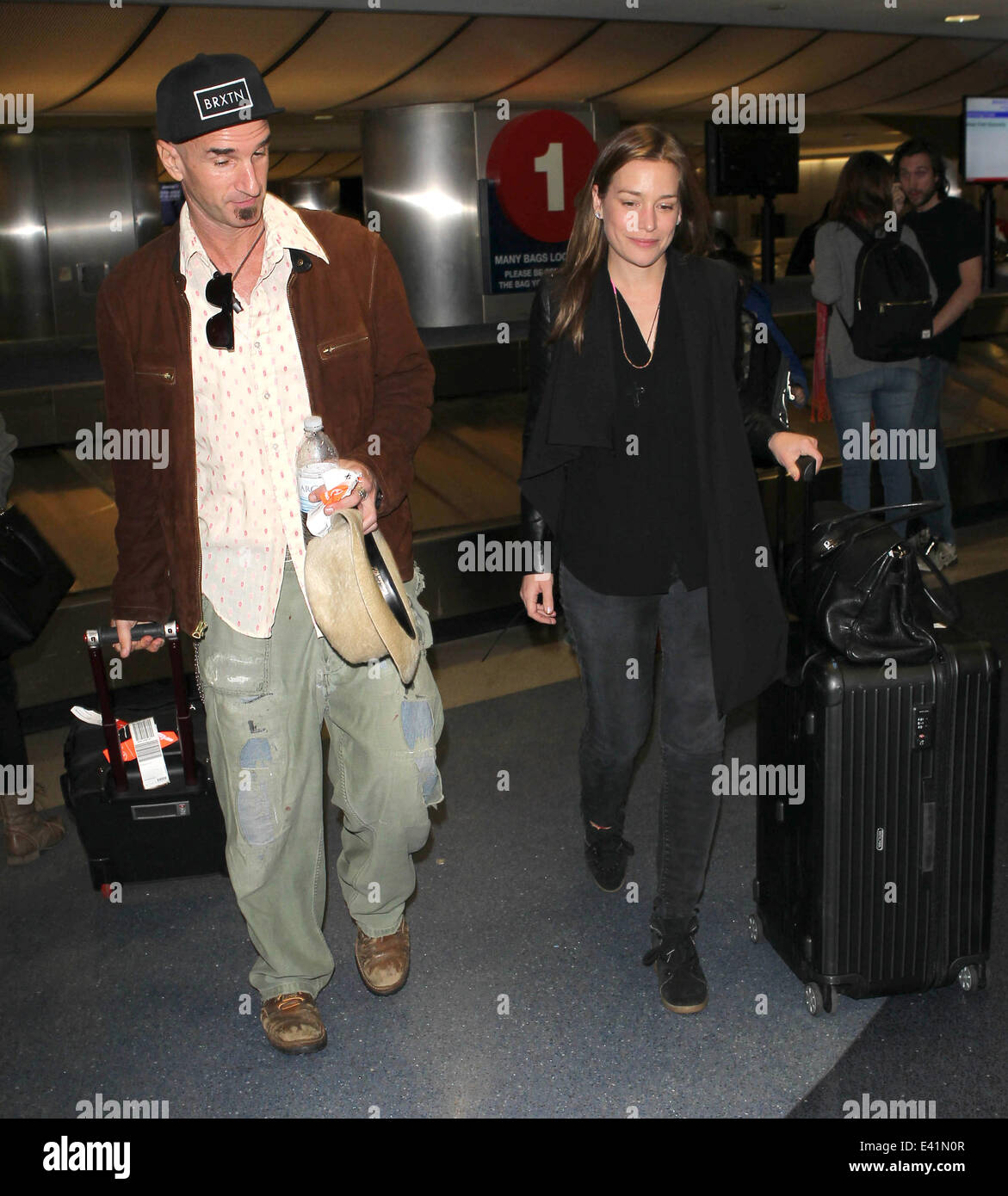 Celebrities arrive at LAX (Los Angeles International) airport Featuring
