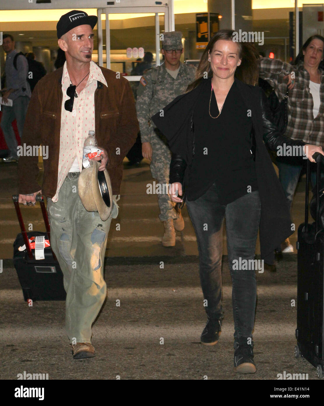 Celebrities arrive at LAX (Los Angeles International) airport Featuring