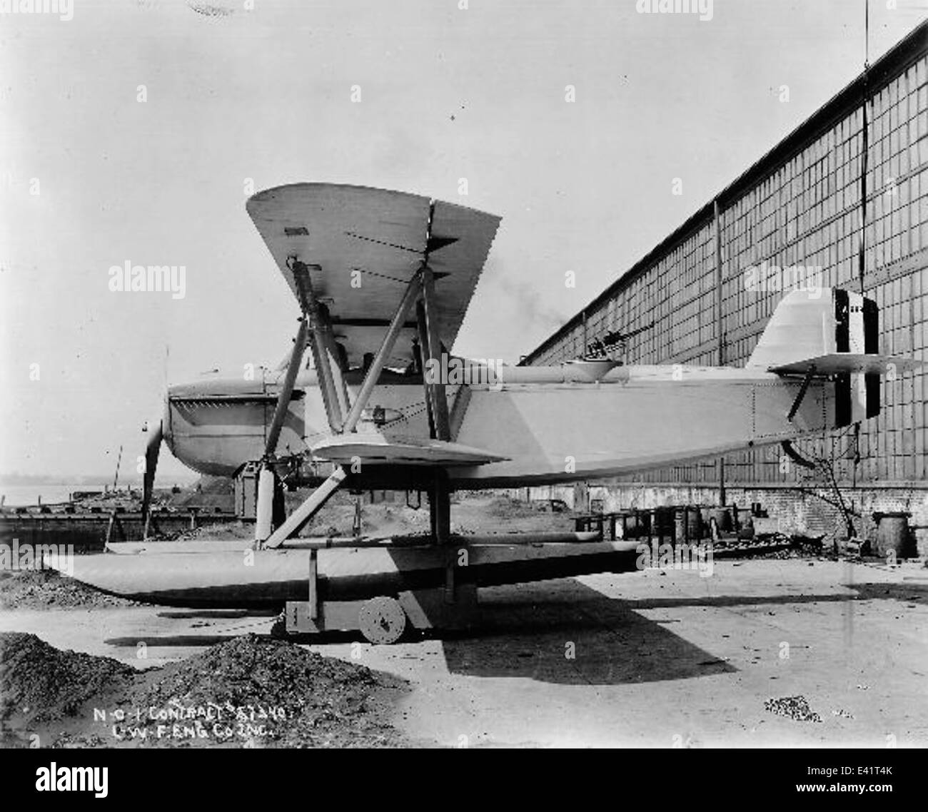 A photograph of a No.1 seaplane, showcasing its design and use in early ...