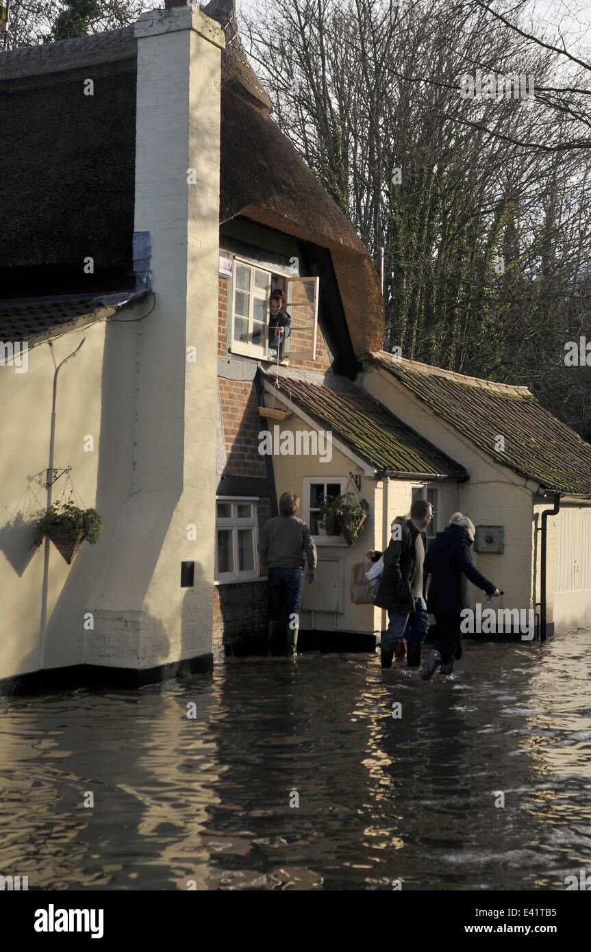 Flooding caused by bad weather conditions that have hit the UK. Locals