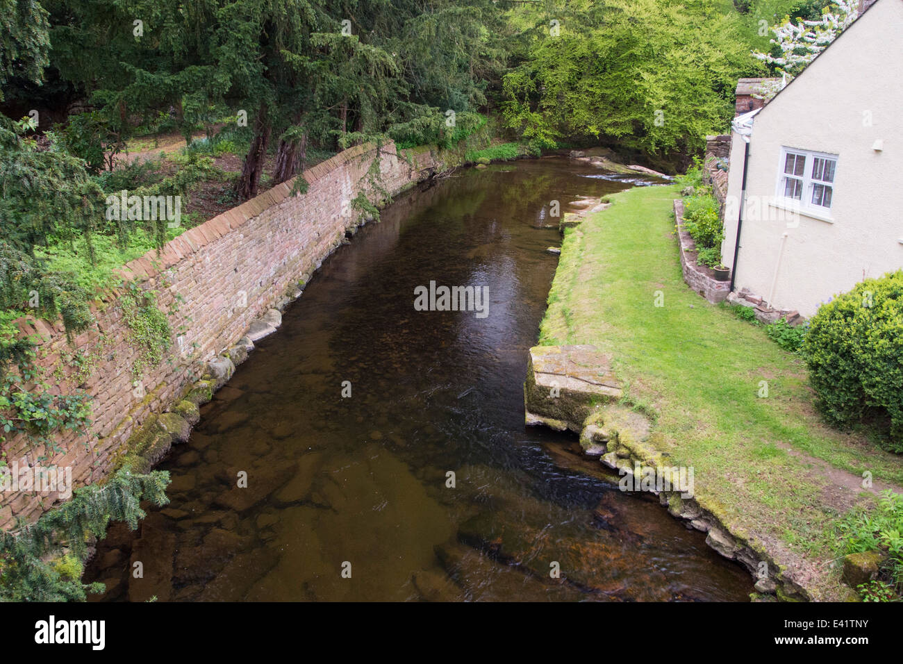 A reiverside house in Kirkoswold in the Eden Valley, Cumbria Stock