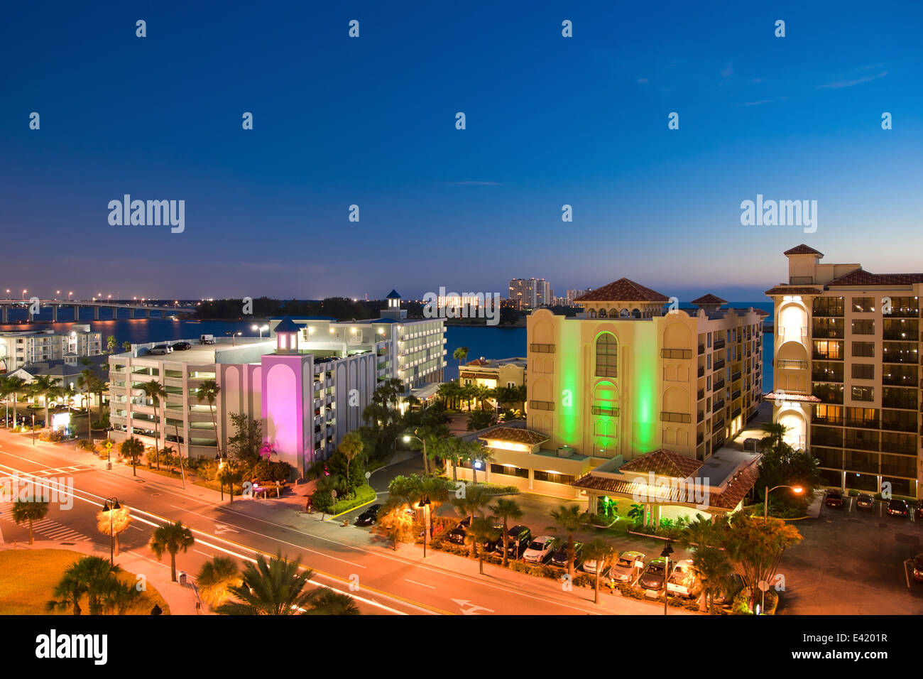 sunset of clearwater at tampa florida Stock Photo