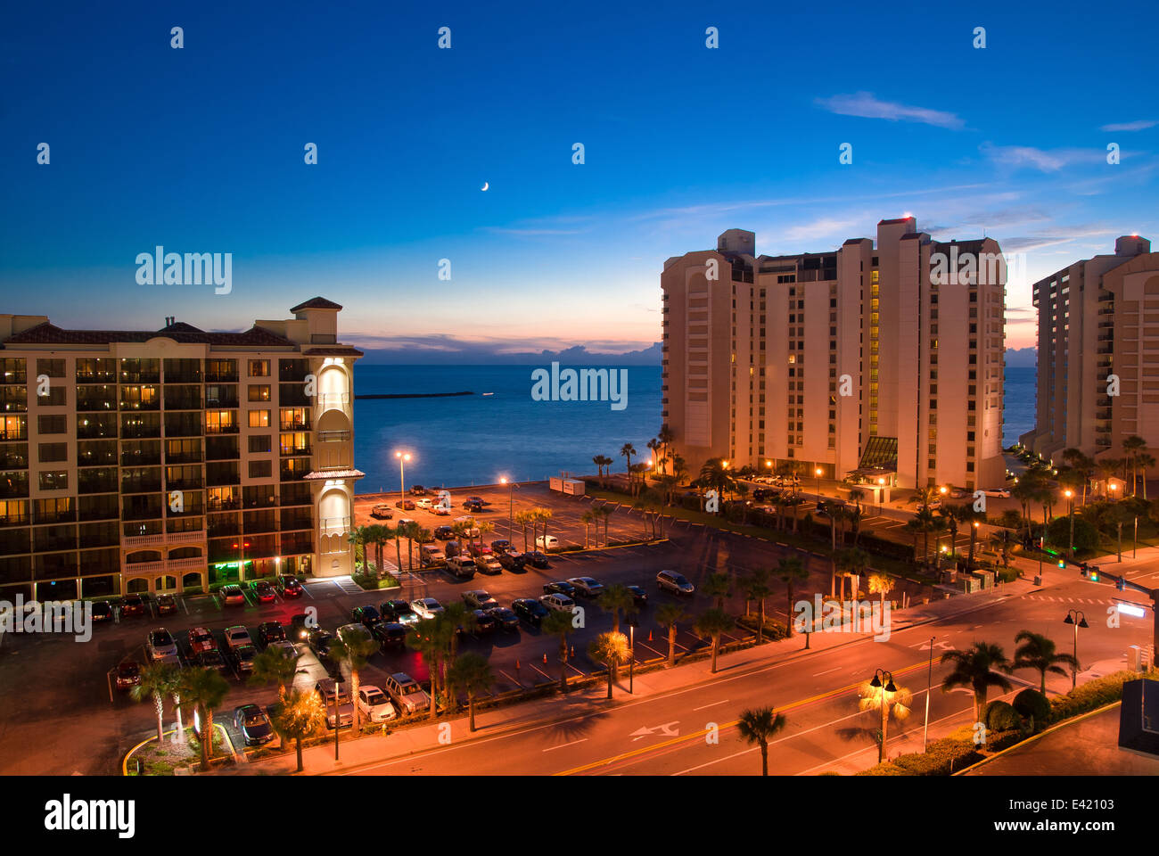 sunset of clearwater at tampa florida Stock Photo