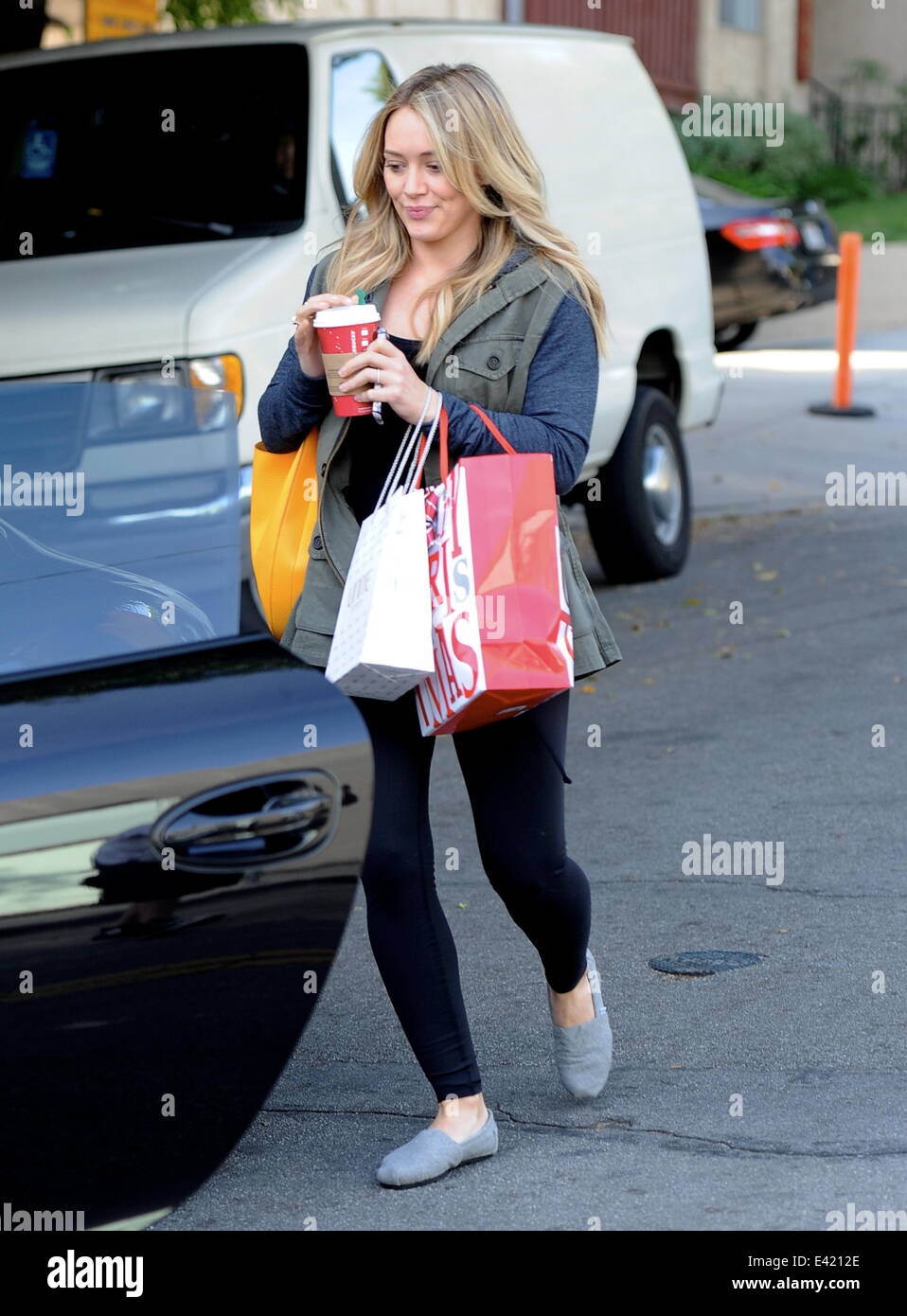 Hilary Duff Leaving A Hair Salon In West Hollywood With A New