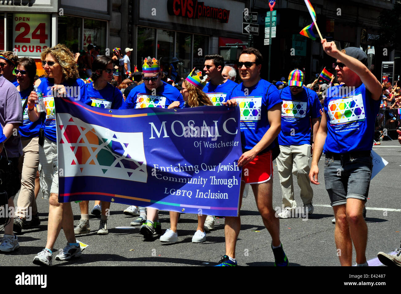 NYC MOSAIC of Westchester Country New York group marching in the 2014