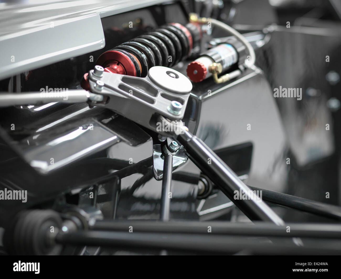 Close up of supercar suspension Stock Photo