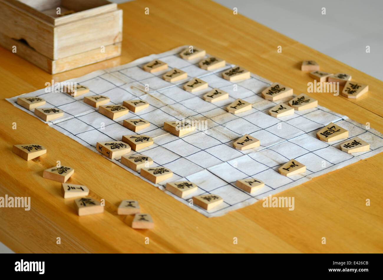 Jogo De Xadrez Japonês (Shogi) Imagem de Stock - Imagem de