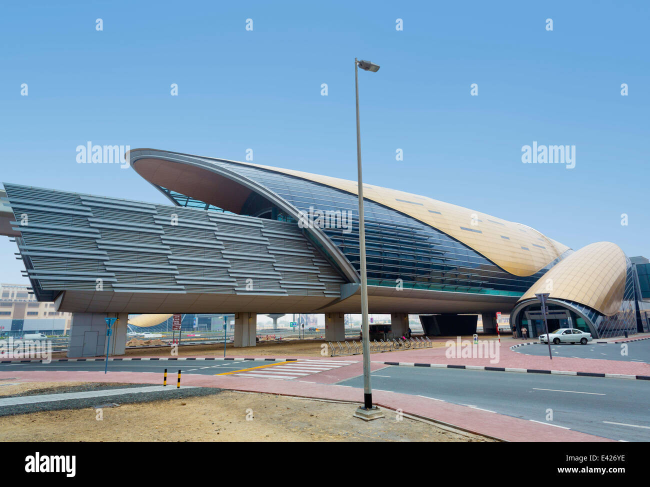 Downtown Dubai Metro Station at daytime, United Arab Emirates Stock Photo