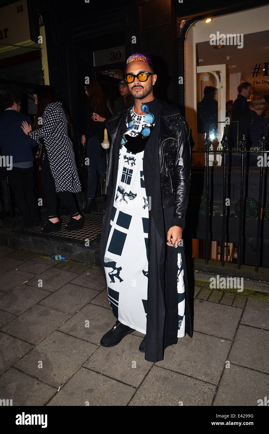 The London Collections: Men Autumn/Winter 2014 - the BFC Fash/On Film initiative sponsored by River Island at the Old Sorting Office  Featuring: Prince Fahd al-Saud who is a real Saudi Prince Where: London, United Kingdom When: 08 Jan 2014 Stock Photo