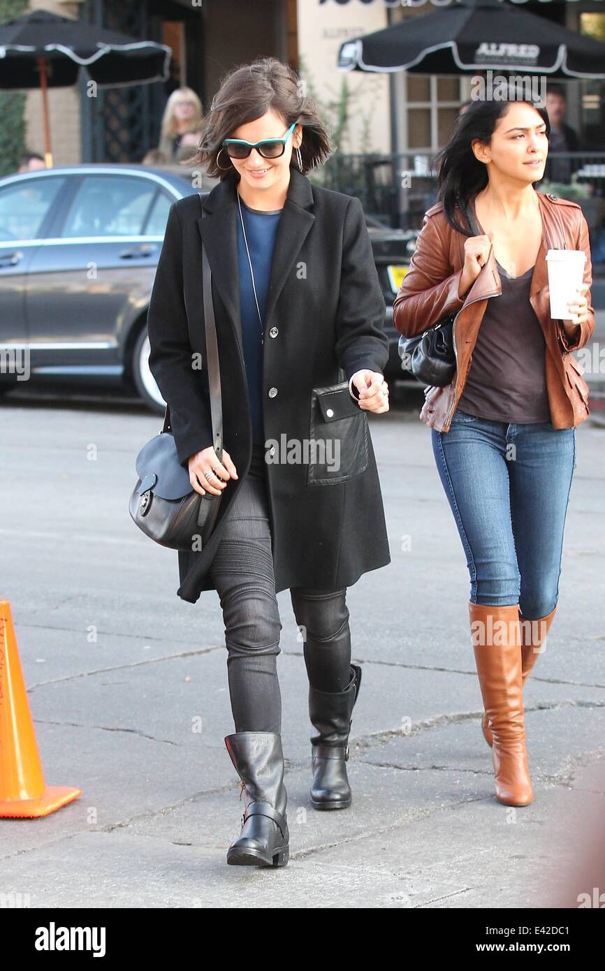 Camilla Belle leaving Alfred Cafe at Melrose Place Featuring: Camilla