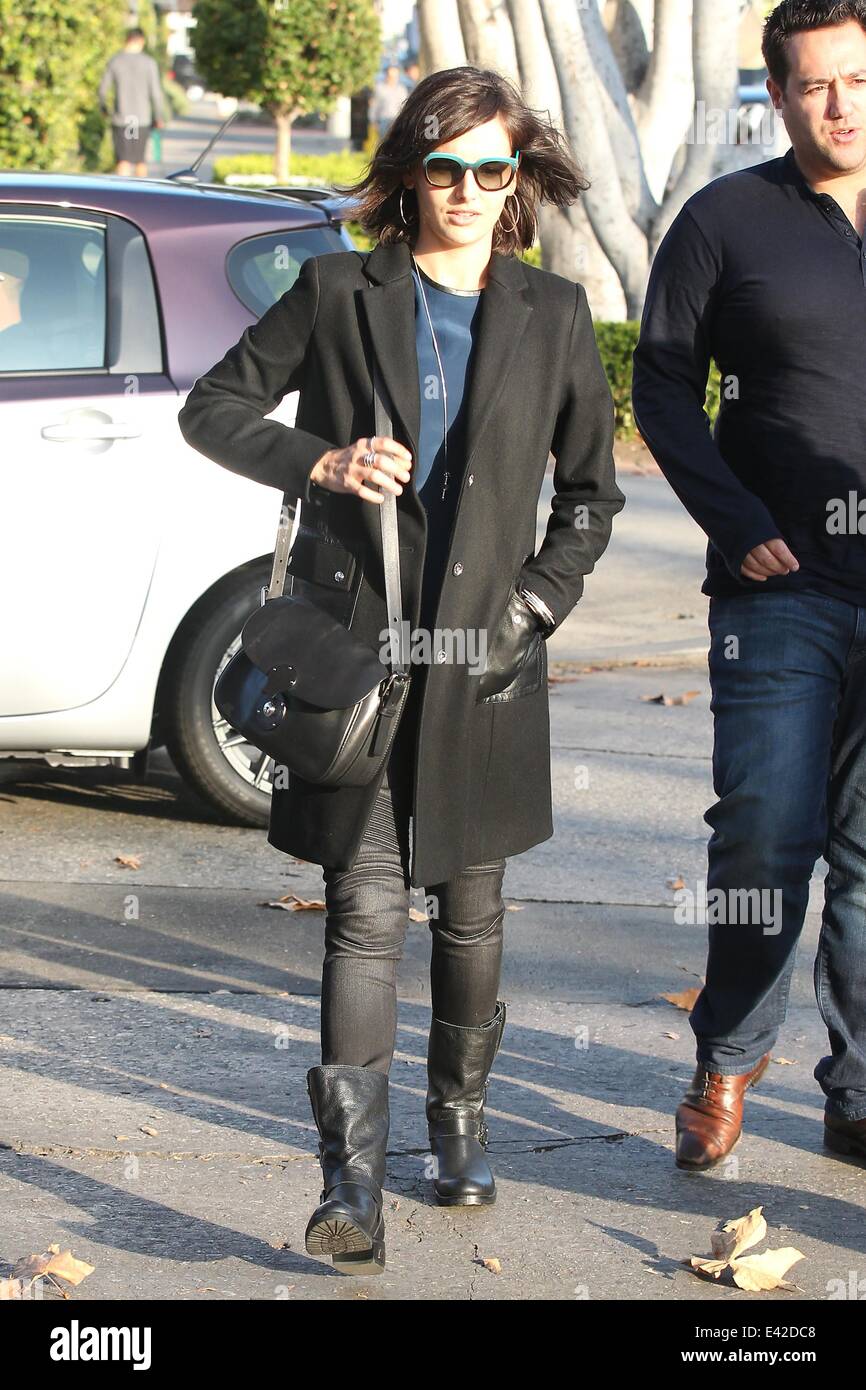 Camilla Belle leaving Alfred Cafe at Melrose Place Featuring: Camilla