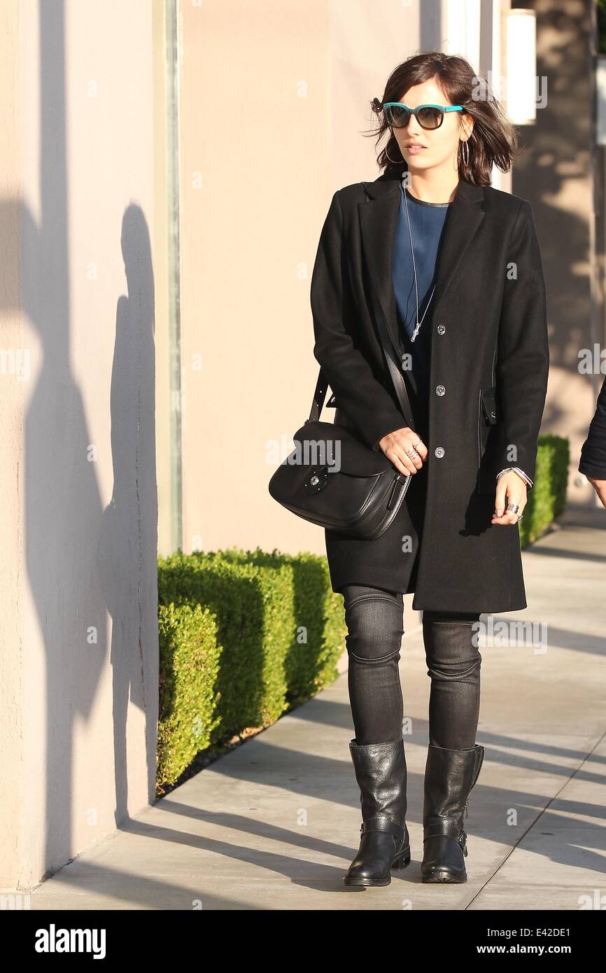 Camilla Belle leaving Alfred Cafe at Melrose Place Featuring: Camilla
