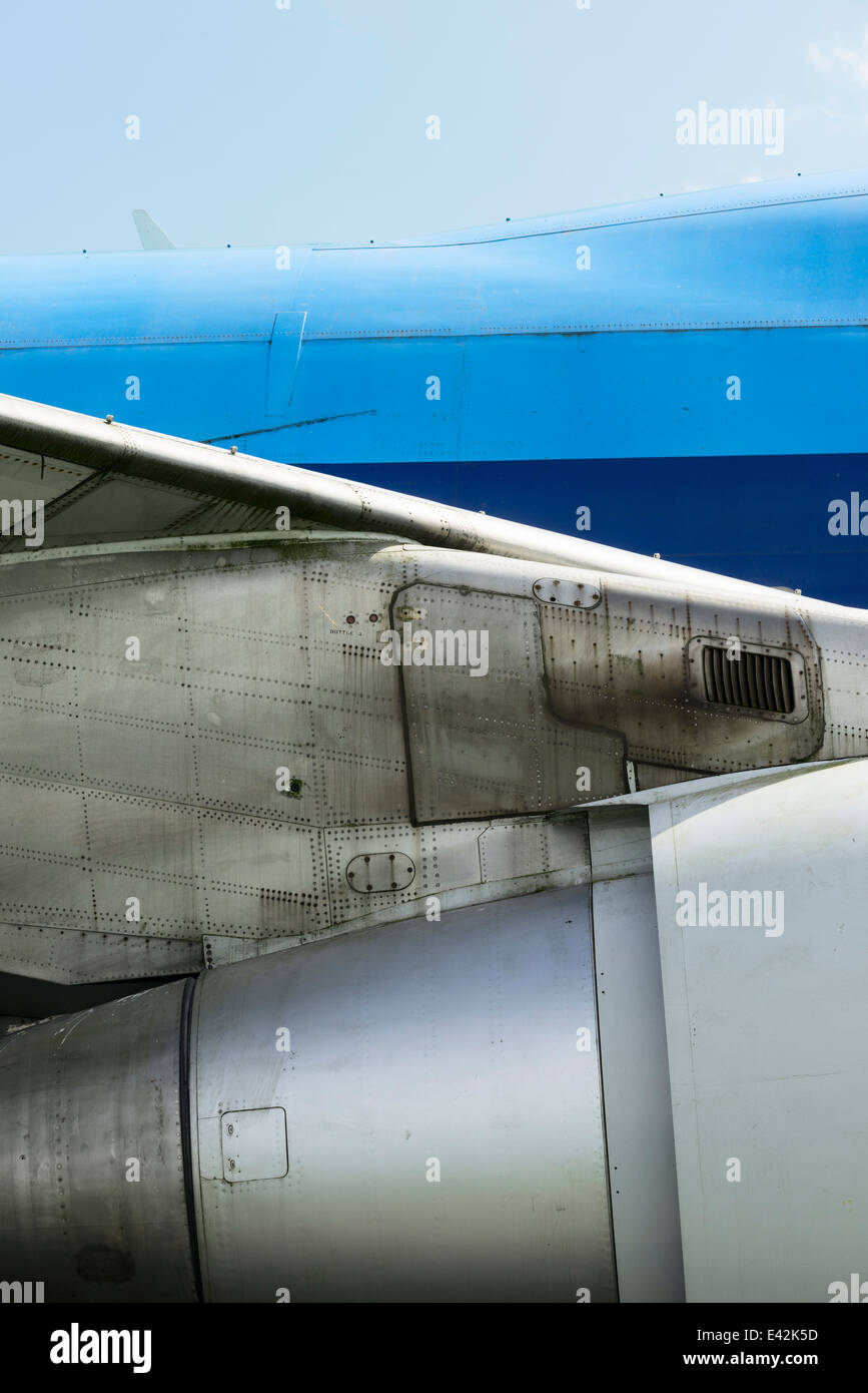 An old boeing 747, seen from the side Stock Photo
