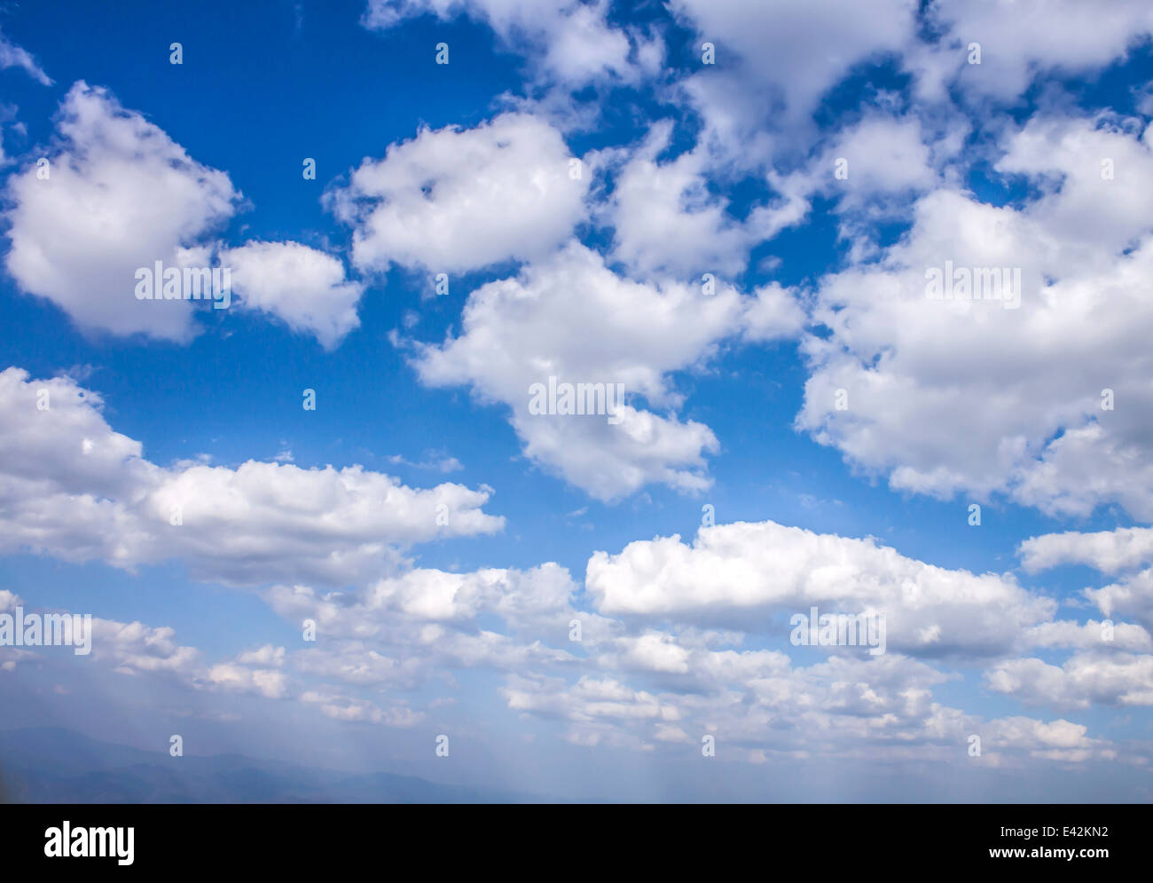 Clouds And Clear Blue Sky Weather Nature Stock Photo - Alamy