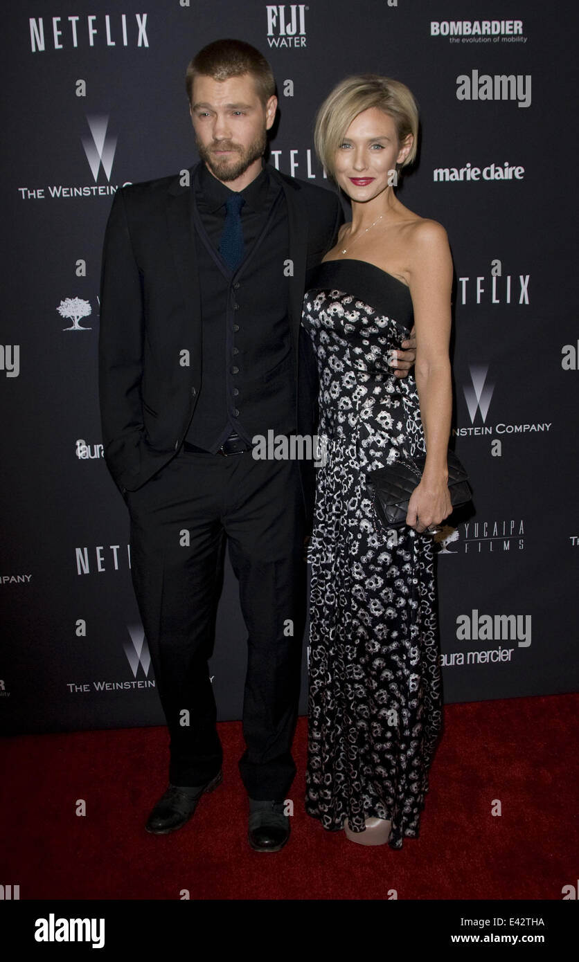 The Weinstein Company & Netflix 2014 Golden Globes After Party held at The Beverly Hilton Hotel in Los Angeles, CA. 12th January 2013.  Featuring: Chad Michael Murray,Nicky Whelan Where: Los Angeles, California, United States When: 13 Jan 2014 Stock Photo