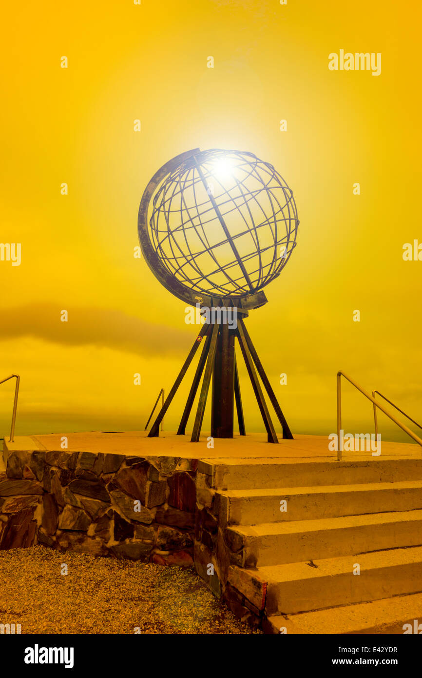 The Globe Monument at the North Cape, Norway Stock Photo Alamy