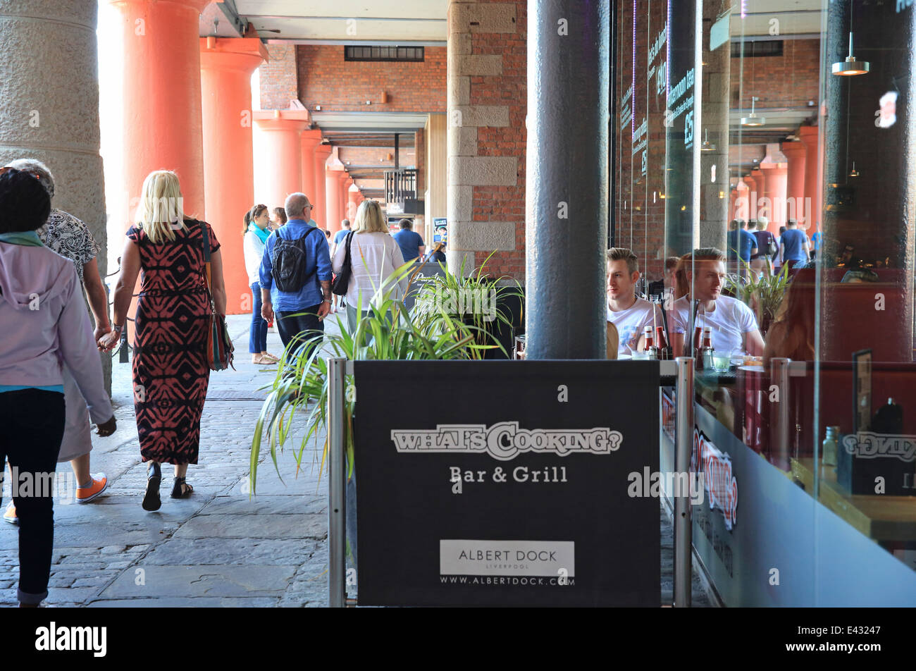 A Bar & Grill restaurant in the trendy, popular Albert Dock, in