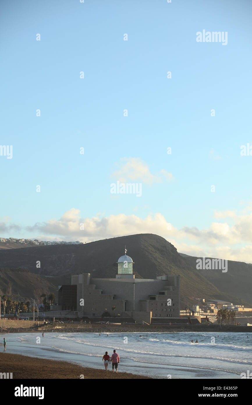 The Alfredo Kraus Auditorium on Las Canteras Beach in Las Palmas de