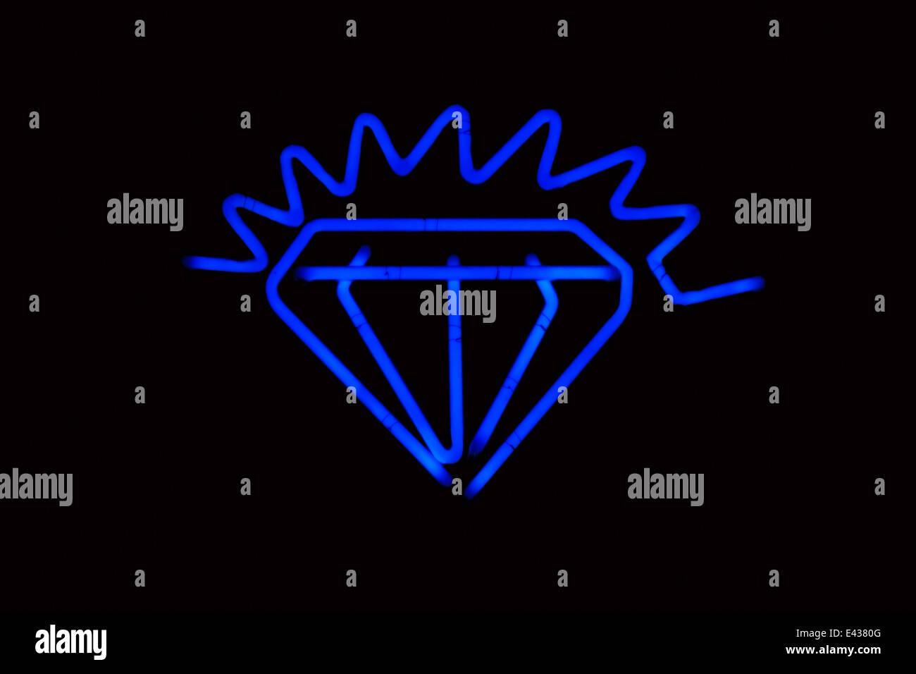 Neon lights diamond Stock Photo Alamy