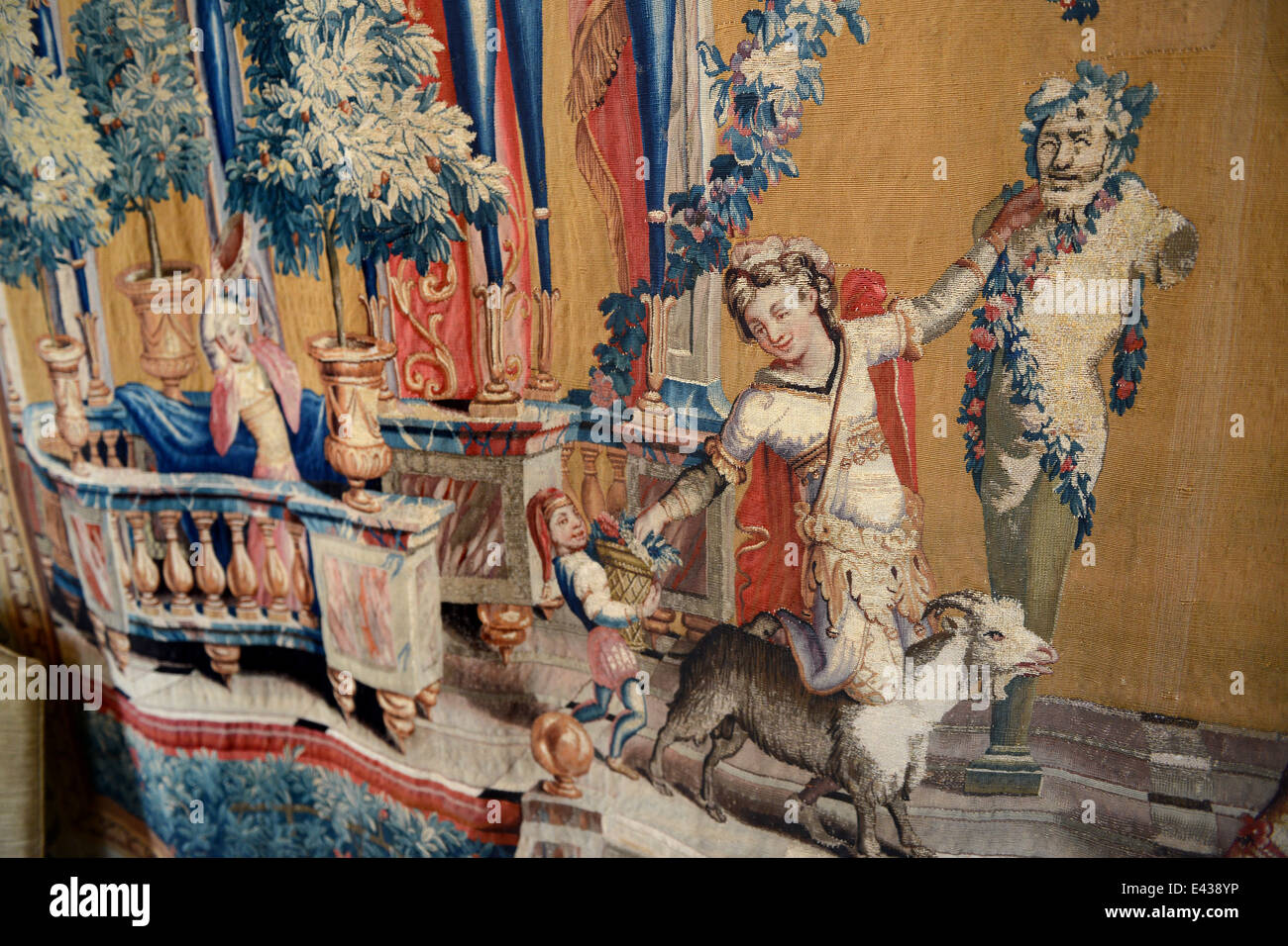 Section of Beauvais tapestries tapestry by Jean Behagle Stock Photo