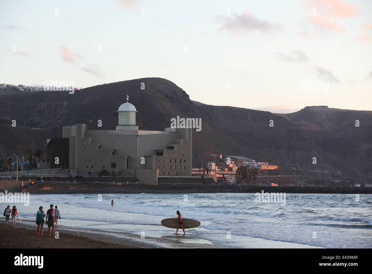 The Alfredo Kraus Auditorium on Las Canteras Beach in Las Palmas de