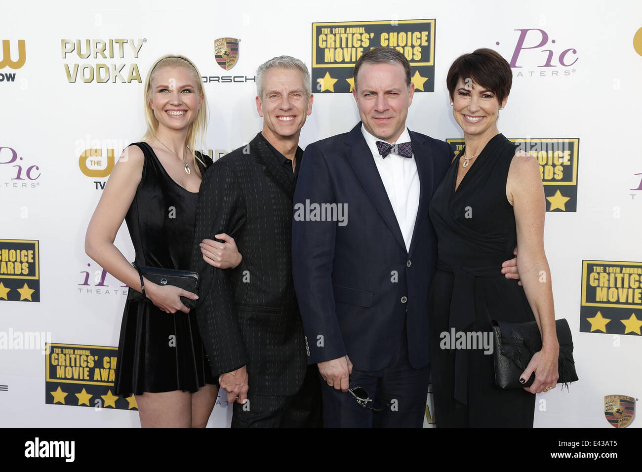 Celebrities attend the 19th Critics’ Choice Movie Awards Ceremony LIVE on The CW Network at The Barker Hangar.  Featuring: Guest,Chris Sanders,Kirk DeMicco Where: Los Angeles, California, United States When: 16 Jan 2014 Stock Photo