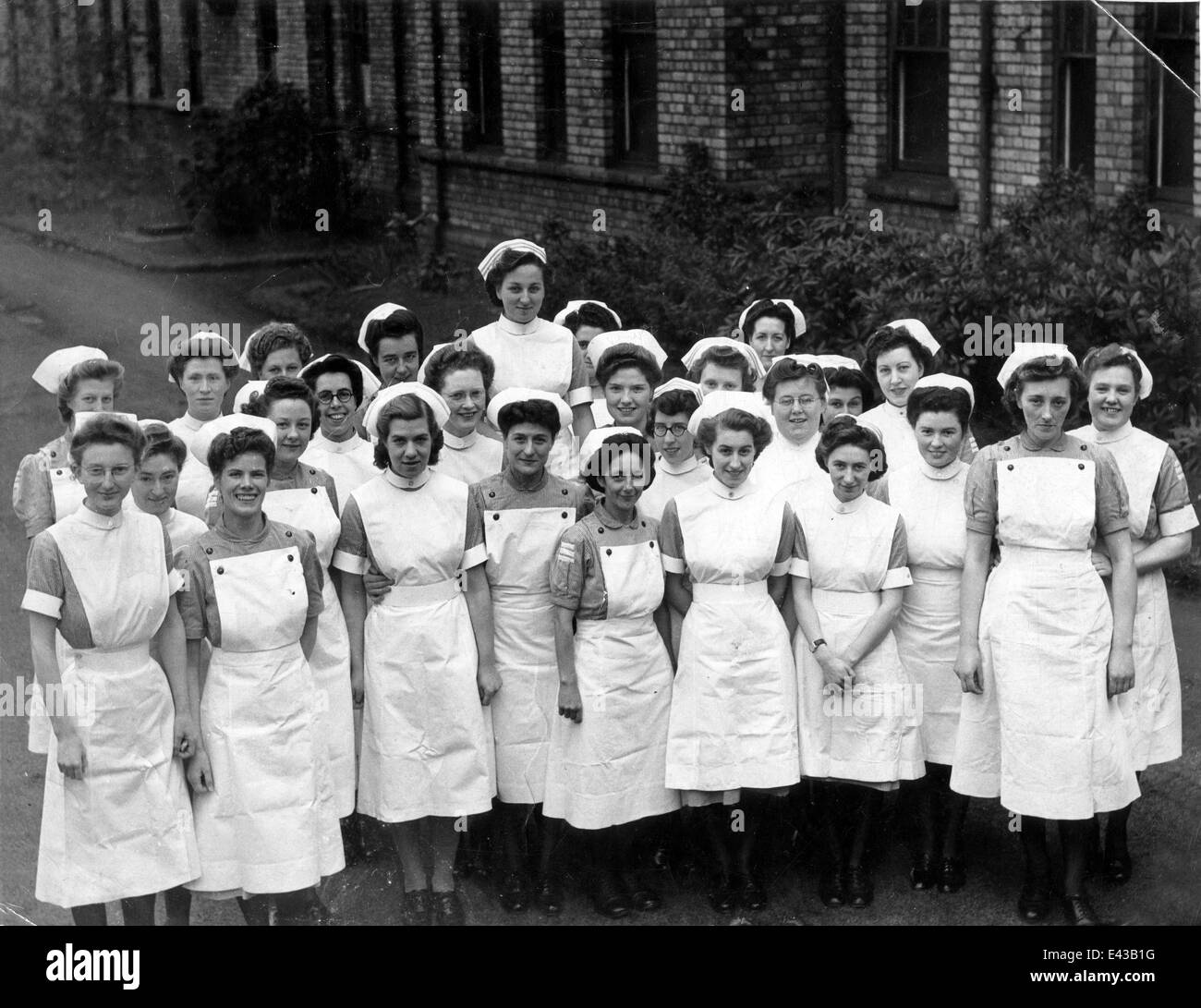 Nurses nurse training in 1935 at Hope Hospital Salford Uk NHS Stock Photo