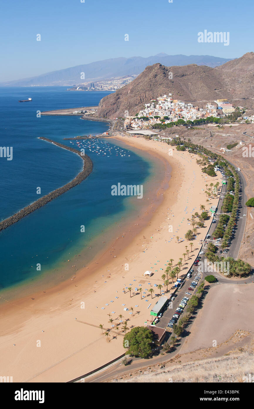 Teresitas beach in Santa Cruz de Tenerife, Canary Islands, Spain. Stock Photo