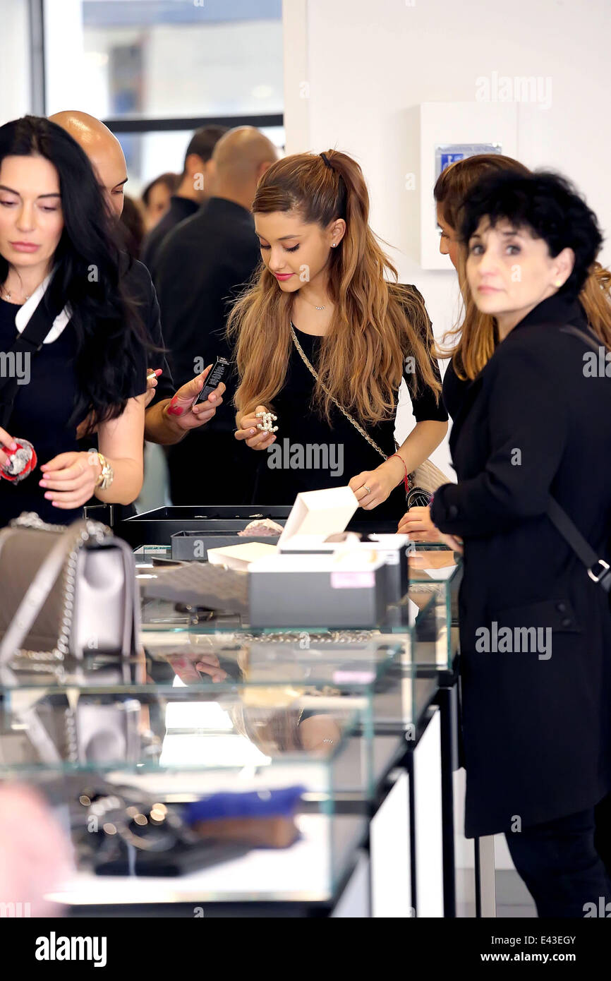 Ariana Grande shopping at Chanel Boutique on Robertson Boulevard