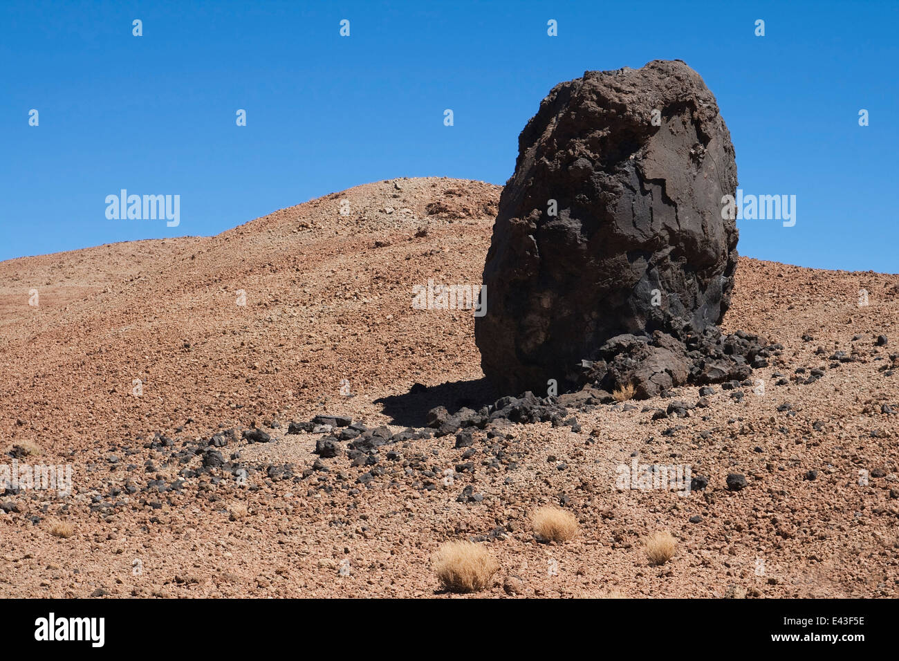 Egg of El Teide, accretion ball formed of solidified lava, on the slopes of Mount Teide, Tenerife, Canary Islands. Stock Photo