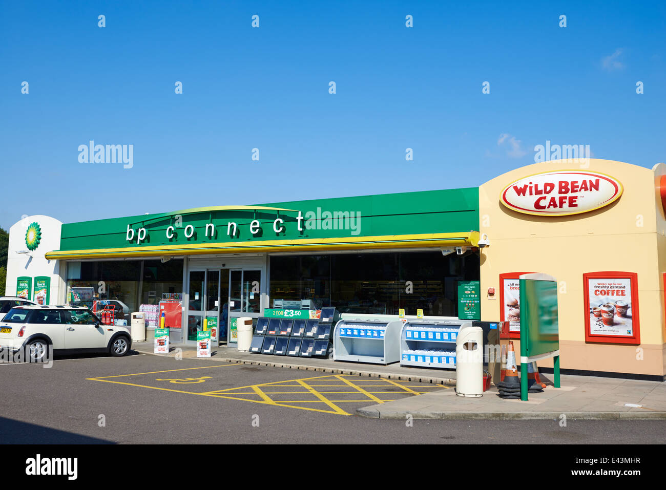 Fuel Forecourt BP Connect Norton Canes Services Staffordshire UK Stock