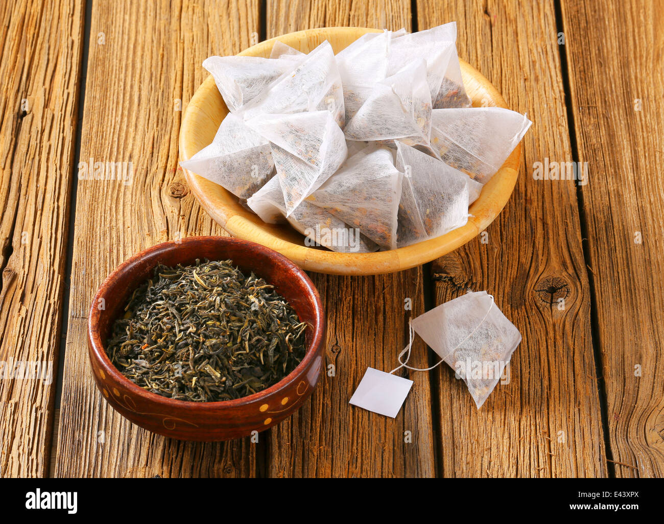 Jasmine Green Tea in pyramid tea bags Stock Photo Alamy