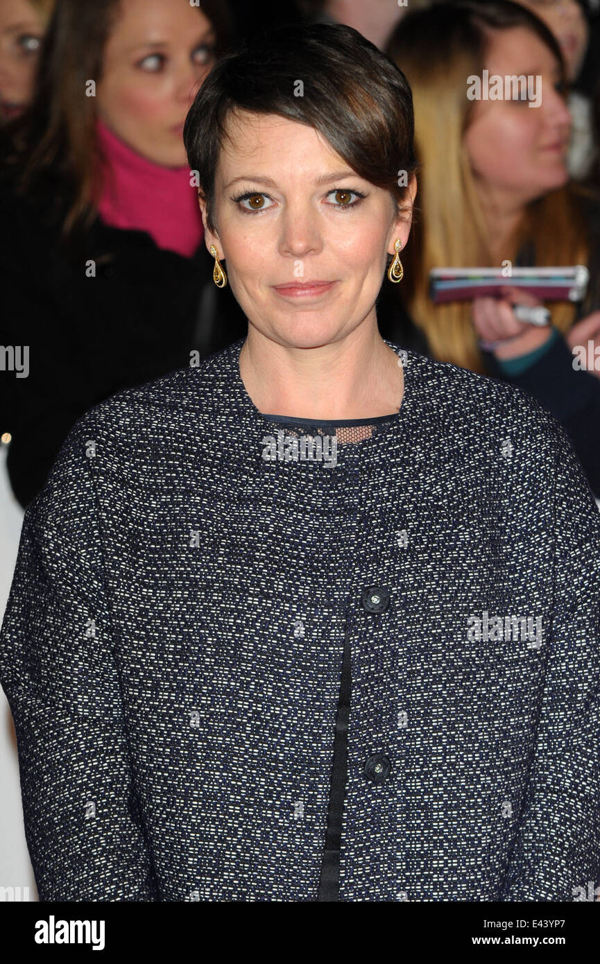 The National Television Awards 2014 (NTA's) held at the O2 Arena - Arrivals  Featuring: Olivia Coleman Where: London, United Kingdom When: 22 Jan 2014 Stock Photo