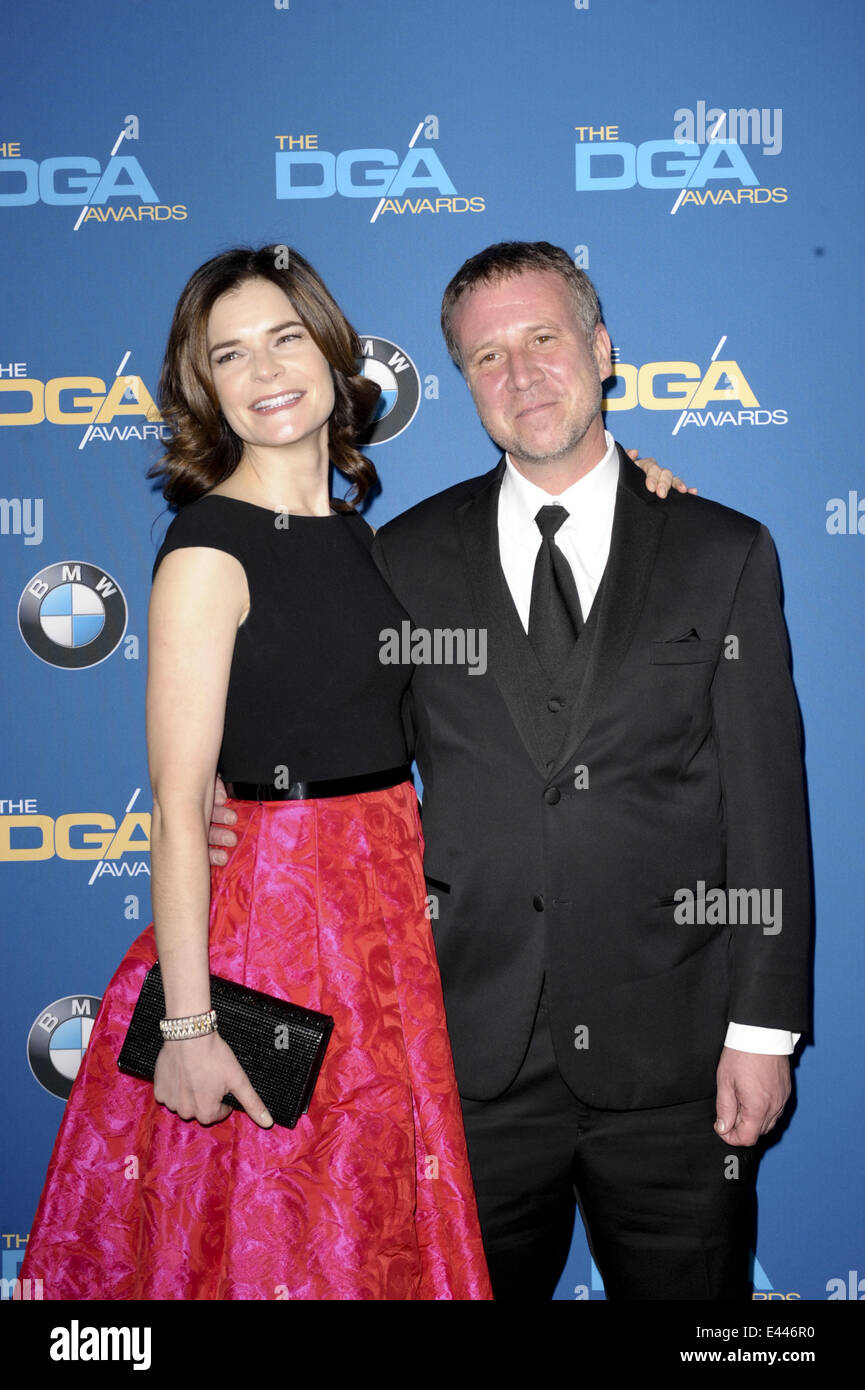 The 66th Annual DGA Awards 2014 Arrivals  Featuring: Betsy Brandt,Grady Olsen Where: Los Angeles, California, United States When: 26 Jan 2014 Stock Photo