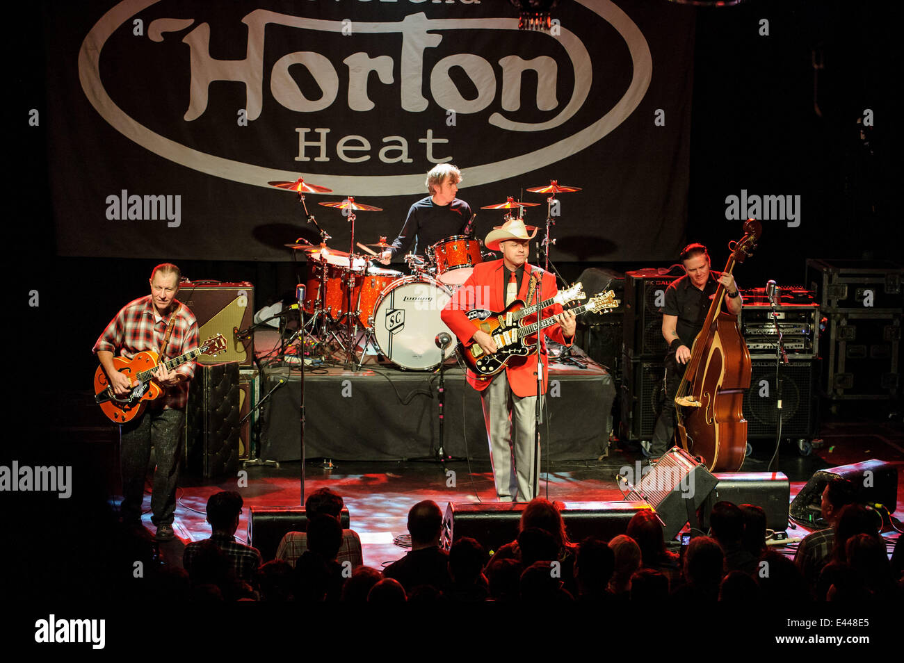 The Reverend Horton Heat perform live in concert at Irving Plaza  Featuring: Jim Heath,Jimbo Wallace,Scott Churilla,Deke Dickerson Where: New York City, New York, United States When: 25 Jan 2014 Stock Photo