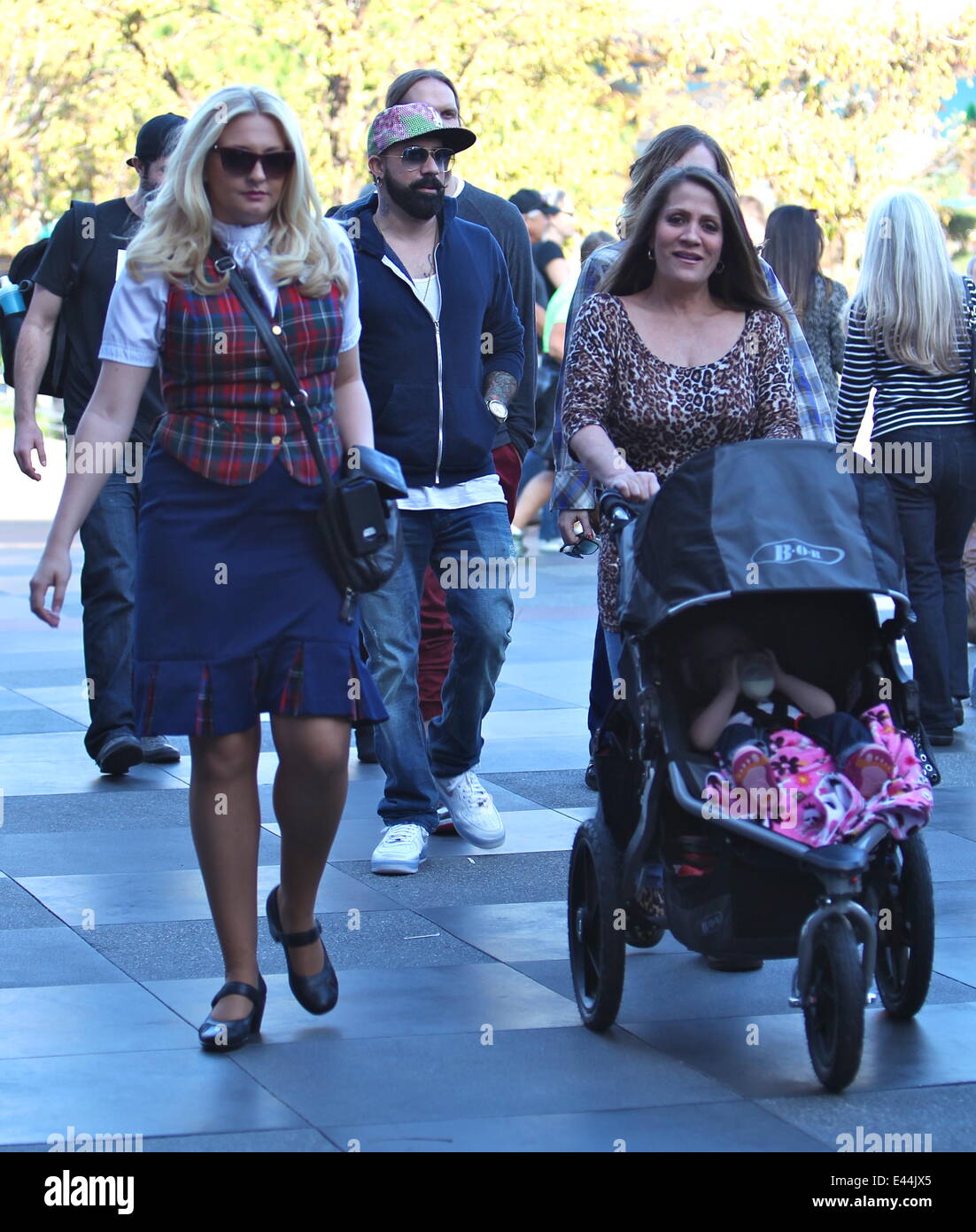 A.J. McLean takes his family to Disneyland Featuring: A.J. McLean Where:  Anaheim, California, United States When: 29 Jan 2014 Stock Photo - Alamy