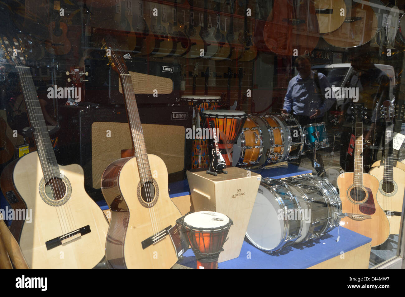 The guitar shop,London,UK Stock Photo Alamy